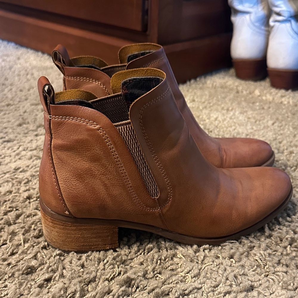 Kork-Ease Brown Leather Ankle Boots